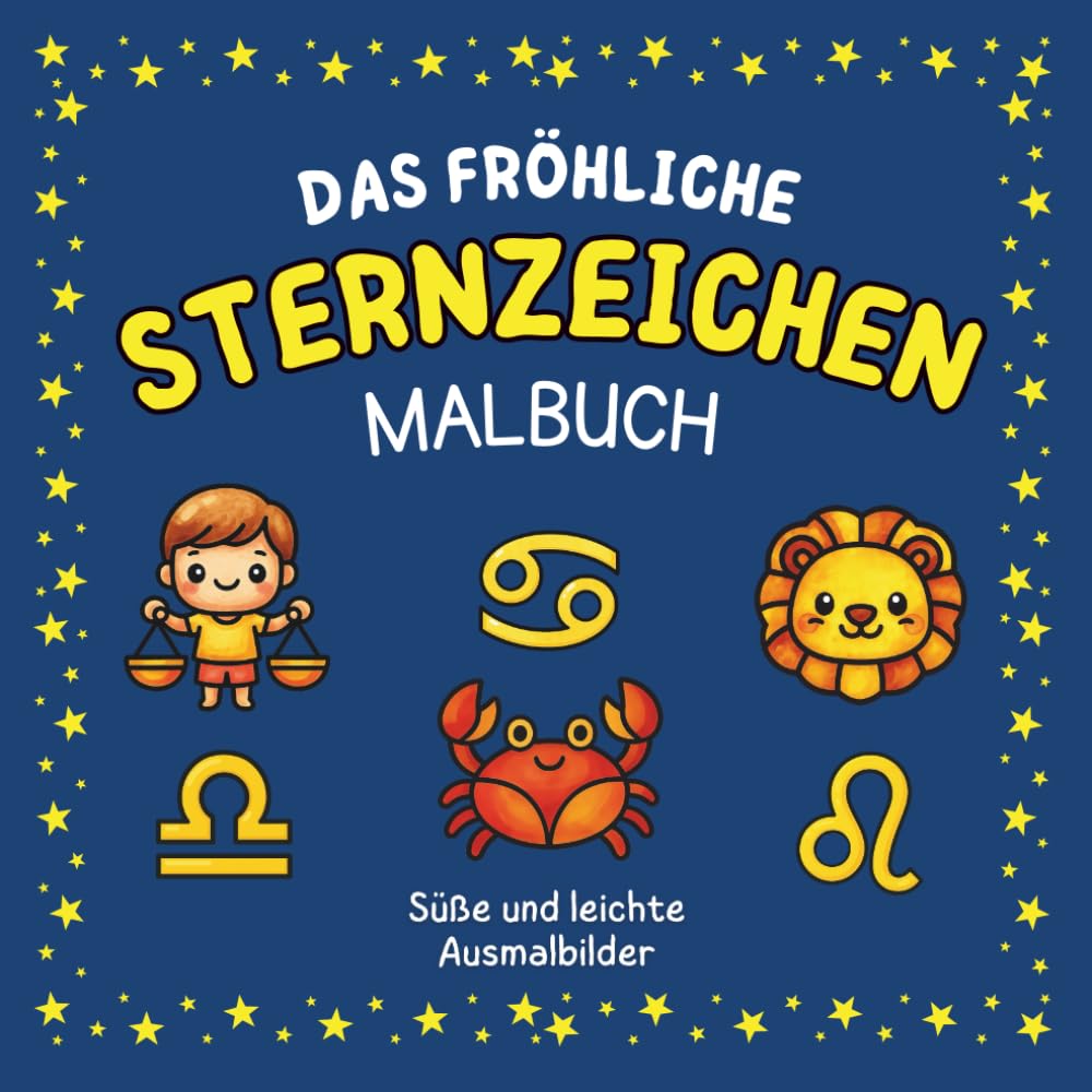 Das fröhliche Sternzeichen Malbuch: Süße und leichte Ausmalbilder aller 12 Tierkreiszeichen – für kleine und große Sternzeichen Fans, die Sternenzauber lieben Natural Sciences