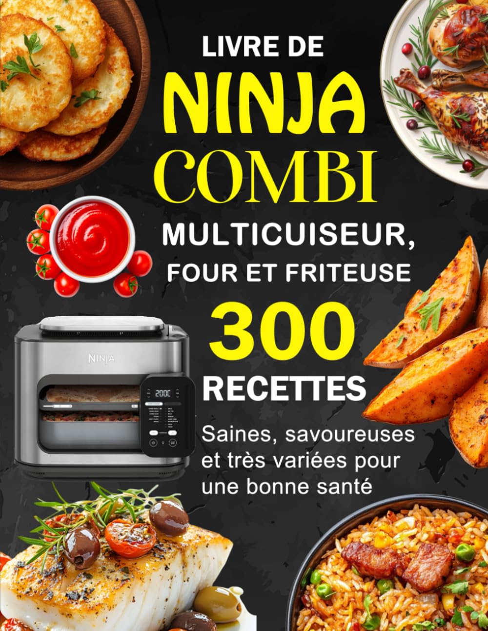 Livre de Ninja Combi Multicuiseur, Four et Friteuse: 300 Recettes saines, savoureuses et très variées pour une bonne santé book
