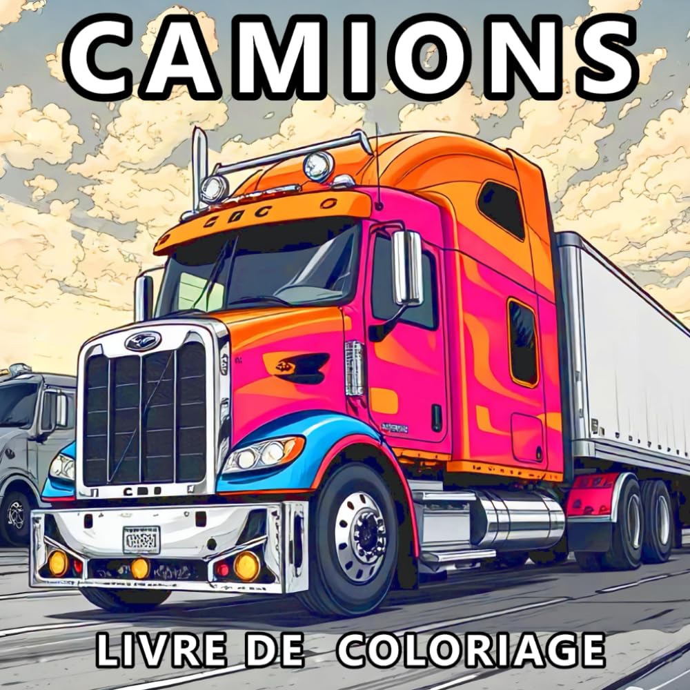 Livre De Coloriage Camions: Voitures, Pickups, Tracteurs, Engins De Chantier Et Monster Trucks – 50 Designs Uniques De Camions Pour Garçons, Adolescents Et Hommes book