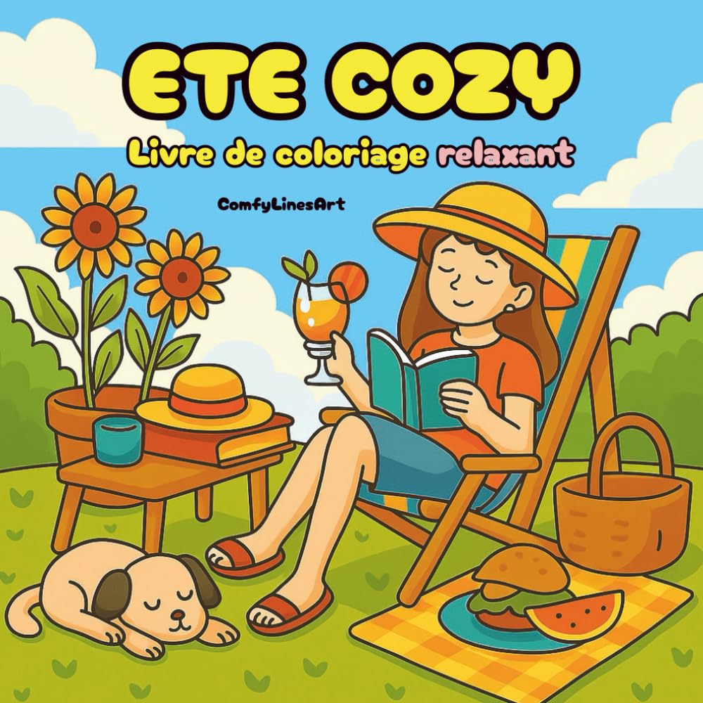 Été Cozy: Livre de Coloriage Mignon et Relaxant avec des Animaux Adorables pour Adultes et Adolescents book