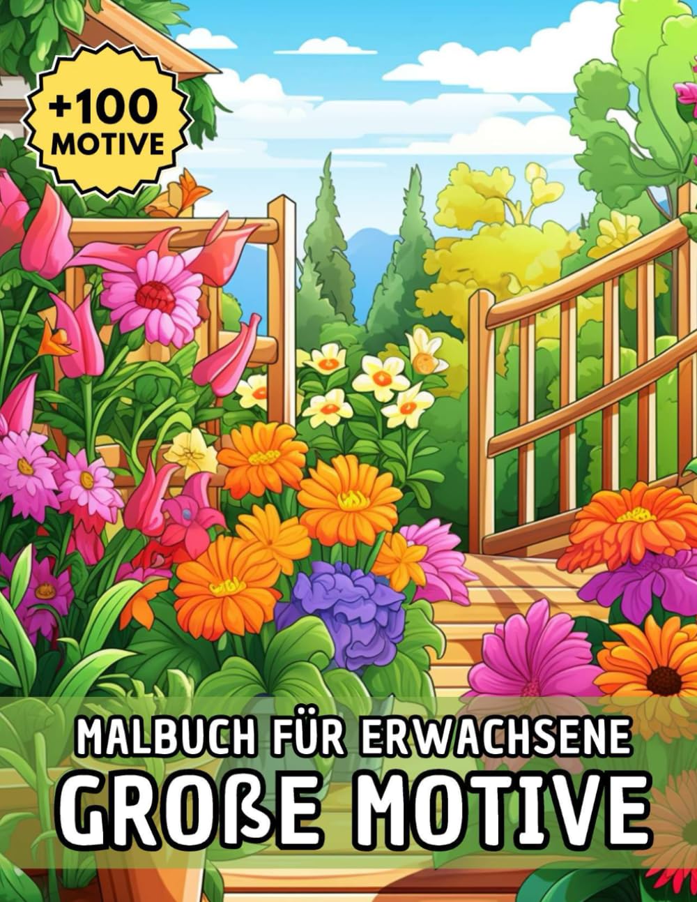 Malbuch Für Erwachsene Große Motive: Über 100 großformatige Ausmalvorlagen mit inspirierenden Natur- und Tierdarstellungen – ideal für kreative Entspannung und zum Stressabbau Hobbies & Crafts