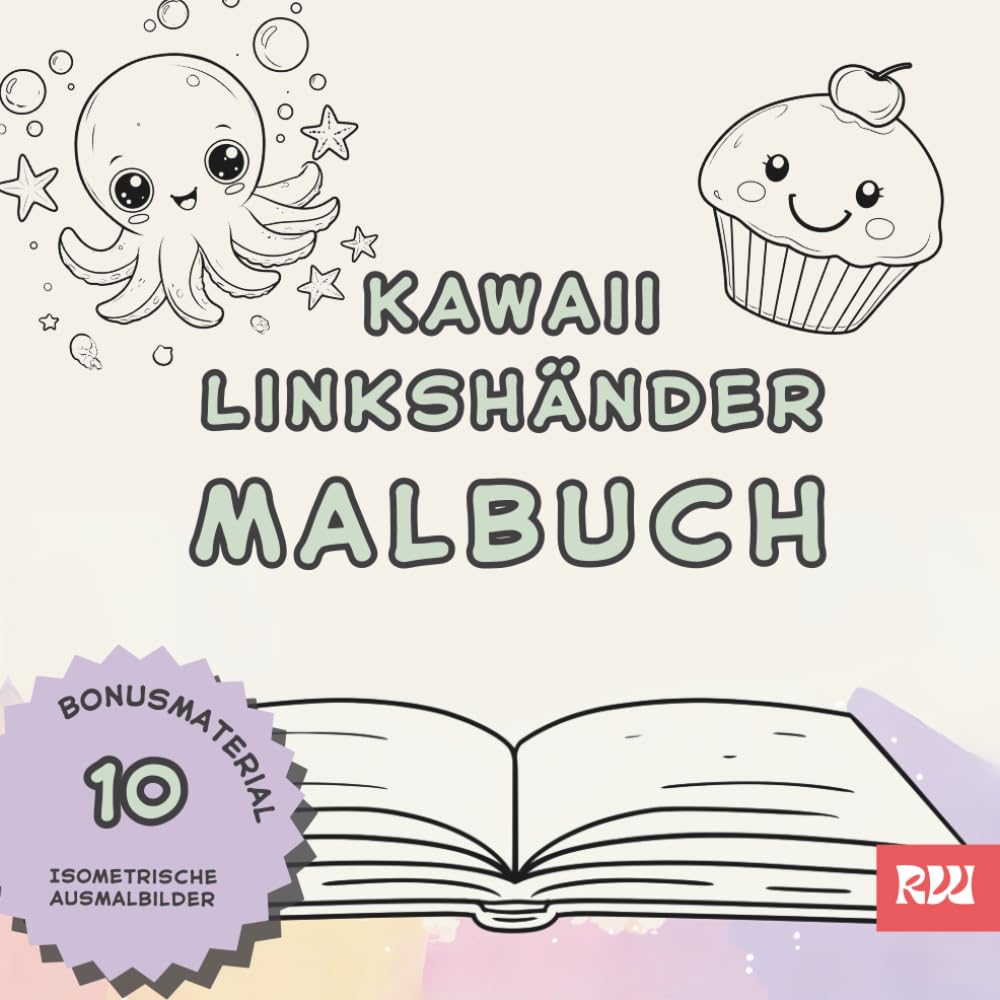 Kawaii Linkshänder Malbuch Lifestyle