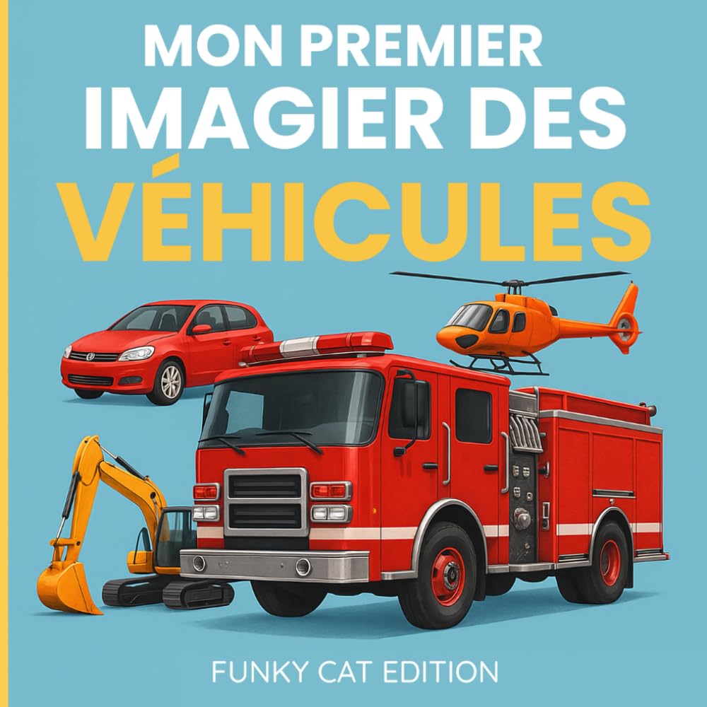 Mon Premier Imagier des Véhicules: 40+ moyens de transport pour bébé et enfant : voitures, camions, bateaux, trains, avions, engins de chantier, pour apprendre en s’amusant book