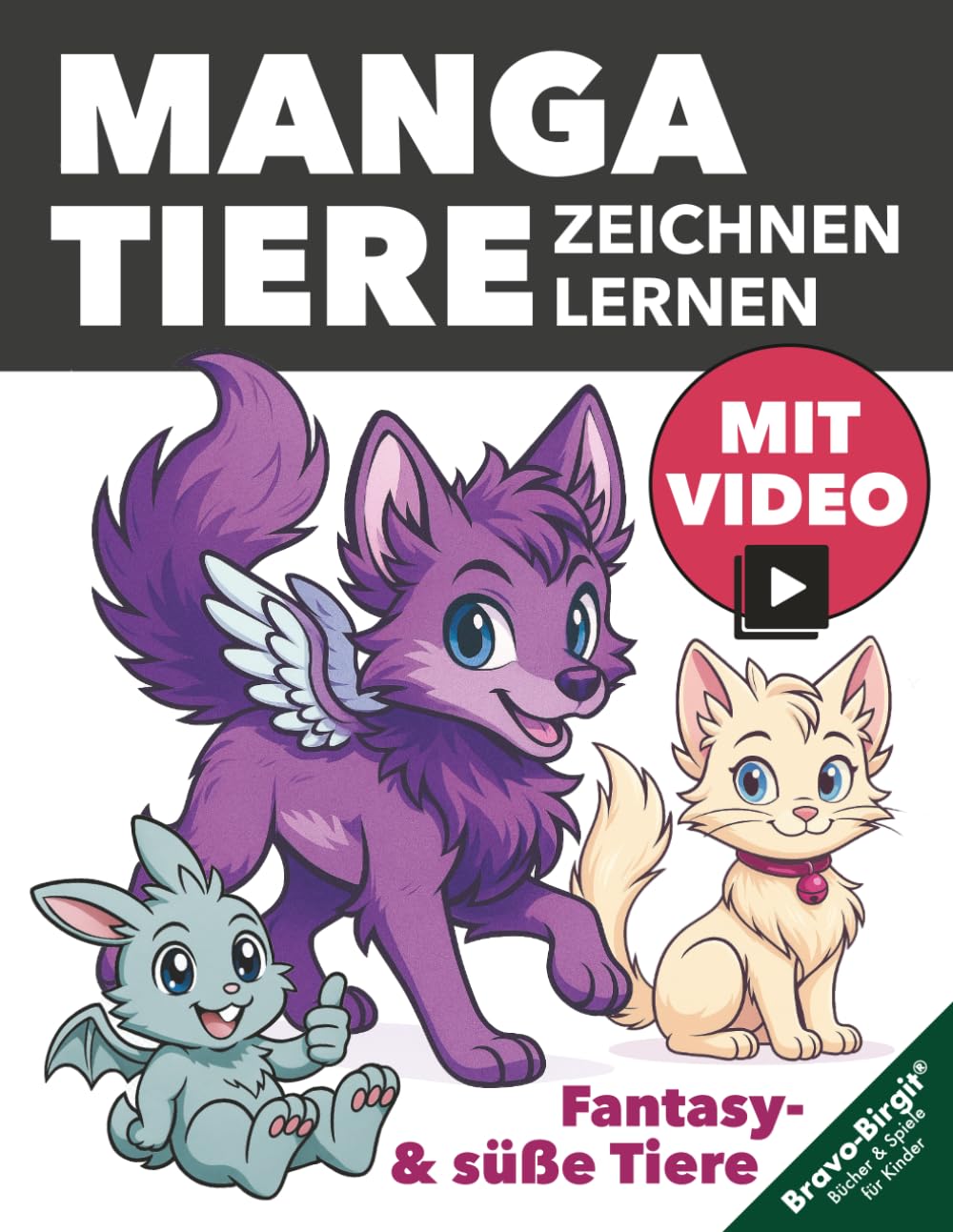 Manga-Tiere zeichnen lernen für Kinder ab 8 Jahren: Süße und fantasievolle Manga-Tiere Schritt für Schritt zeichnen – mit Steckbriefen und lustigen Mitmach-Ideen Manga