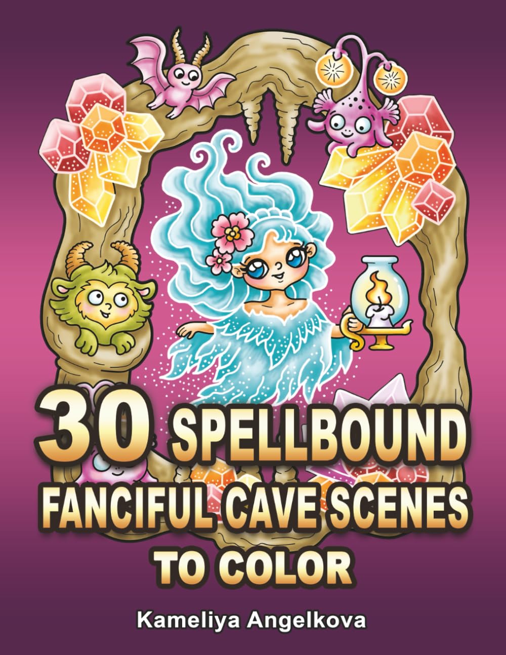 30 Spellbound Fanciful Cave Scenes to Color Hobbies & Crafts