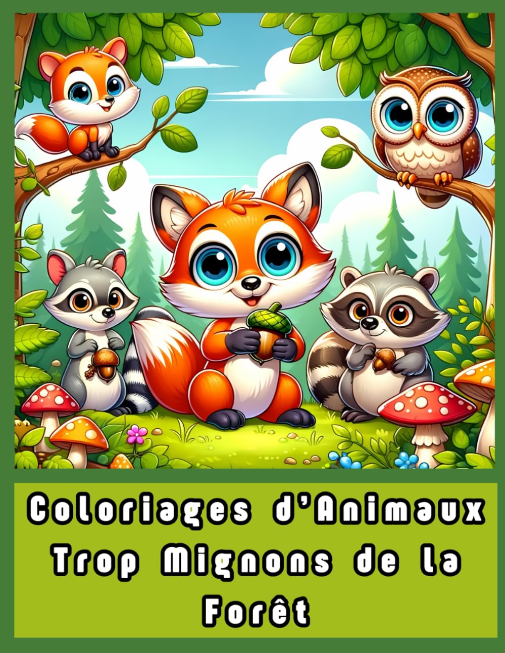 Coloriages d’Animaux Trop Mignons de la Forêt: Créatures aux Grands Yeux pour se Détendre, Soulager le Stress et S’amuser Créativement ! book