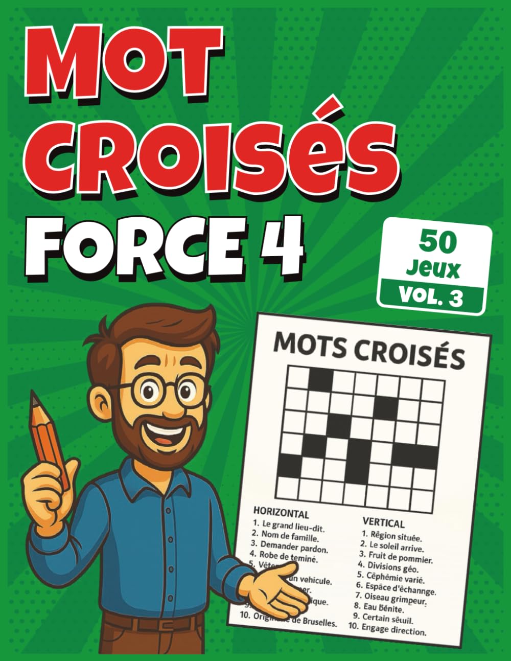 Mot Croisés Force 4: Challenge mental quotidien : 50 énigmes avec réponses book