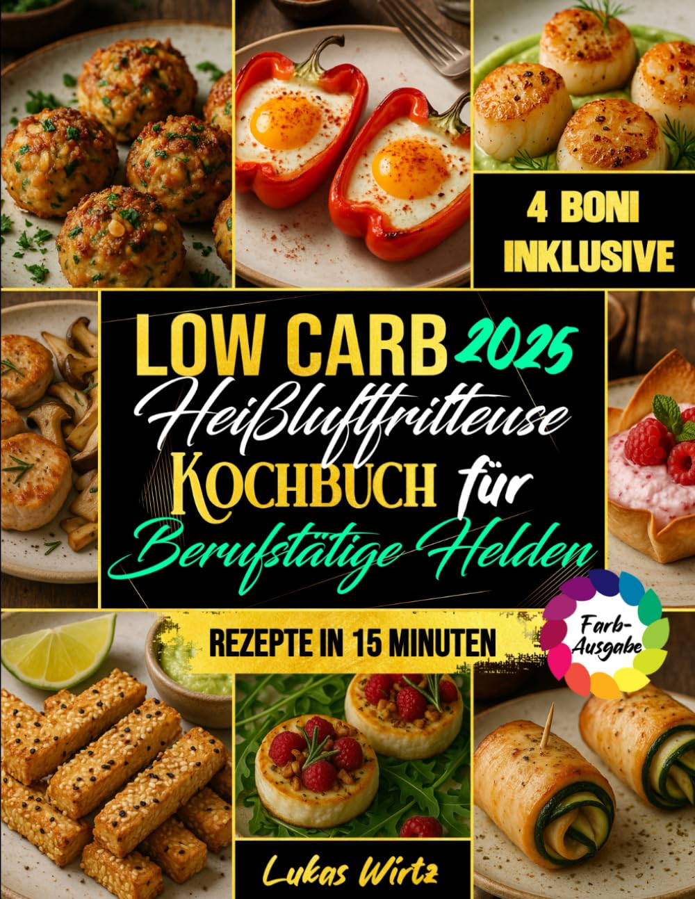 Low Carb Heißluftfritteuse Kochbuch für Berufstätige Helden: Wenig Zeit, großer Genuss. 15-Minuten-Rezepte für die Familie – sättigend, lecker & ideal zum Abnehmen. (Mit Farbfotos) book