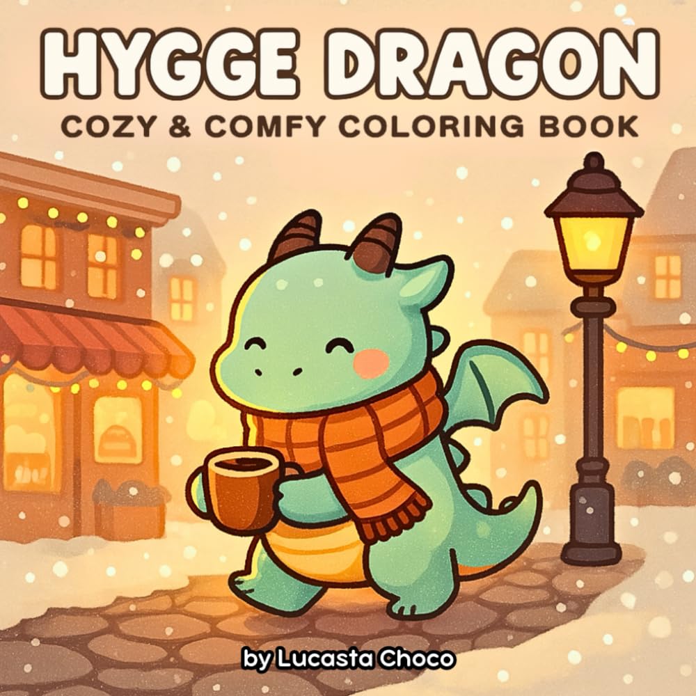 Hygge Dragon Coloring Book: 40 Cozy & Cute Winter Coloring Pages for Kids and Adults to Relax and Unwind Hobbies & Crafts