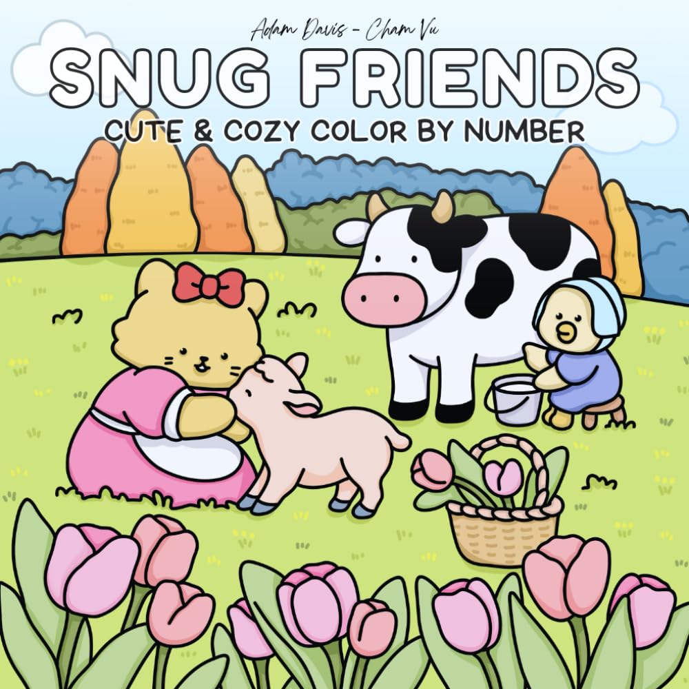 Snug Friends: Cute and Cozy Color by Number for Teens and Adults – 40 Designs for Relaxation and Stress Relief Hobbies & Crafts