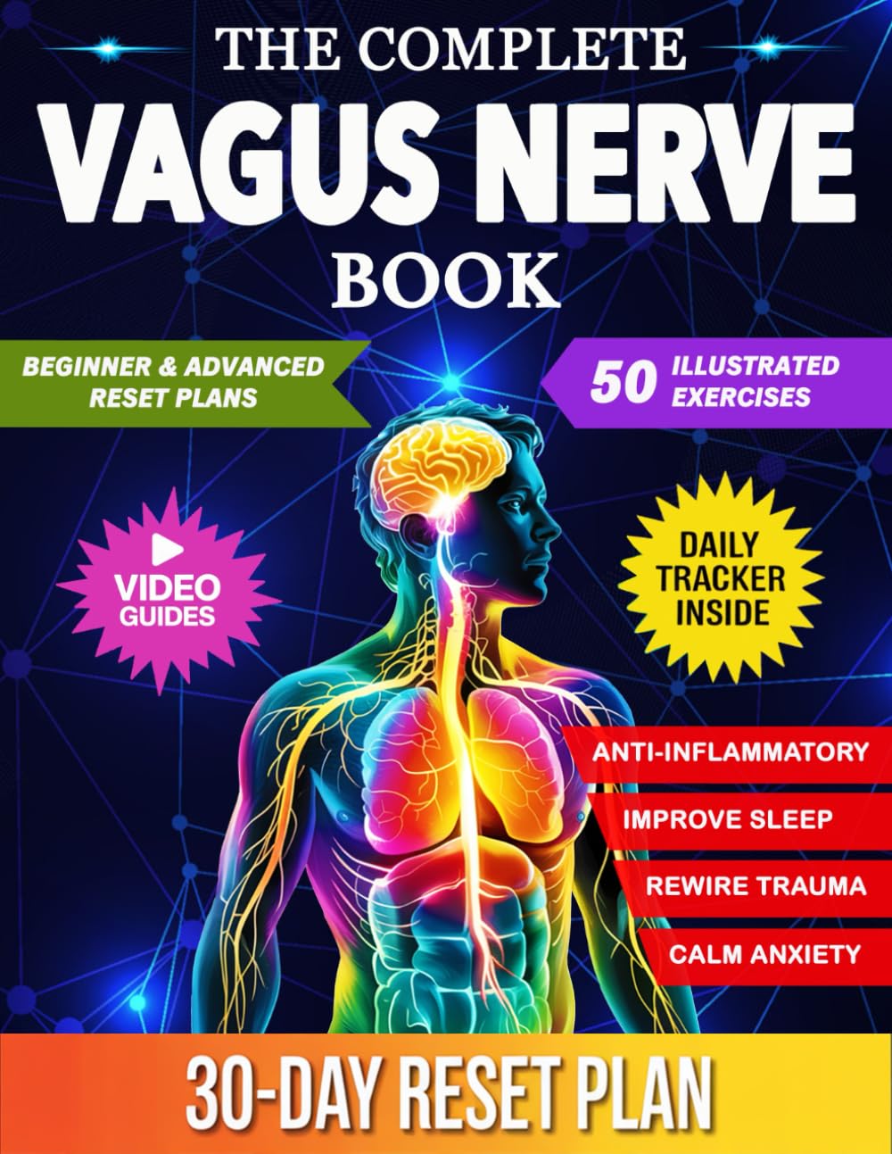 Vagus Nerve Book: 50 Proven Exercises to Master Your Nervous System, Reduce Inflammation, Relieve Anxiety, Improve Sleep, and Restore Digestion Using Breathwork, Cold Exposure, Movement & Sound book