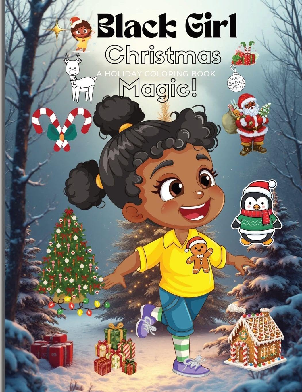 Black Girls Christmas Magic Coloring Book Non-fiction