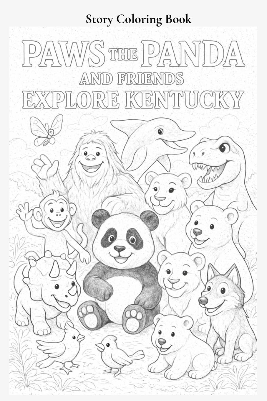 Paws the Panda and Friends Explore Kentucky Coloring Book Children's books