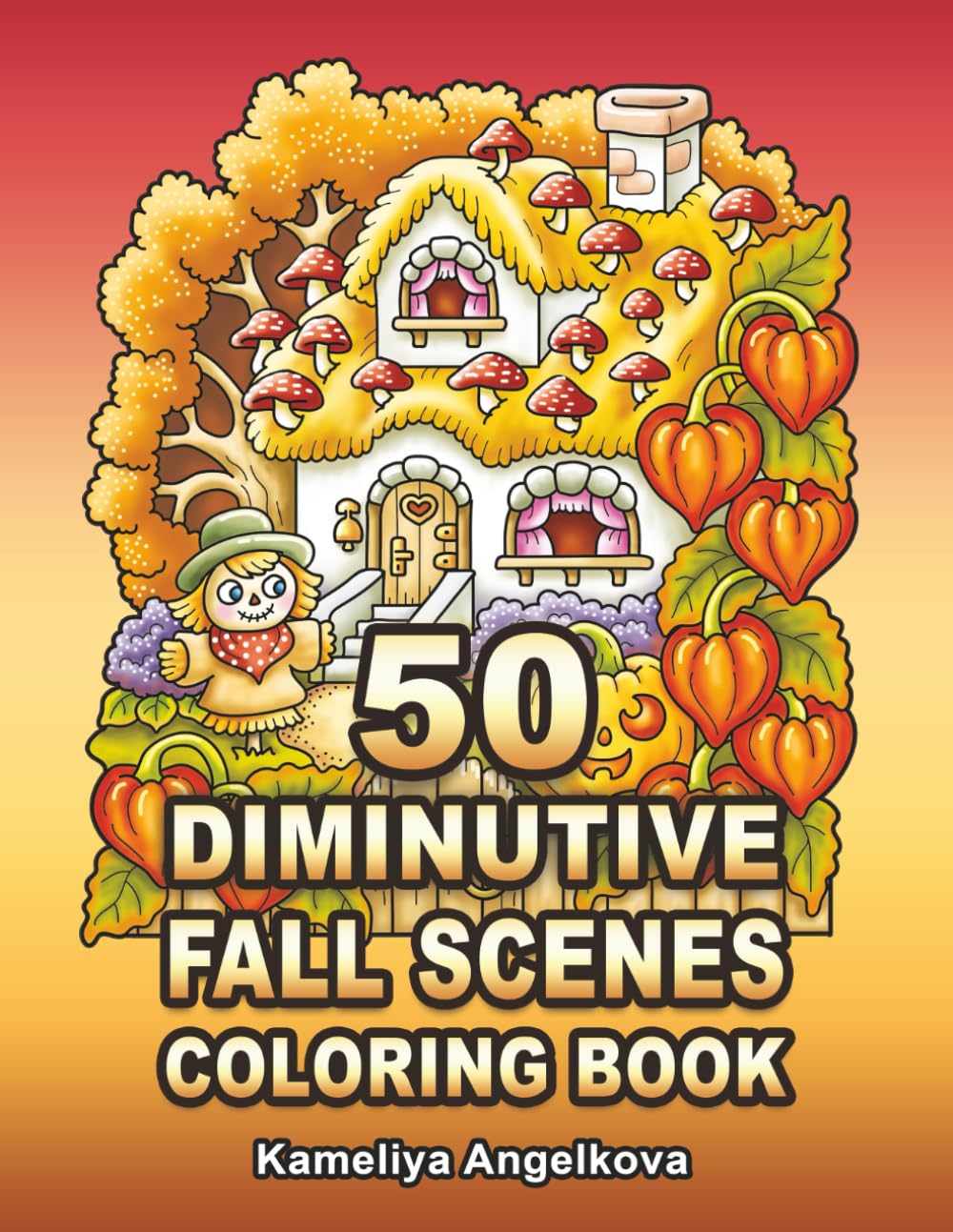 50 Diminutive Fall Scenes Coloring Book Hobbies & Crafts