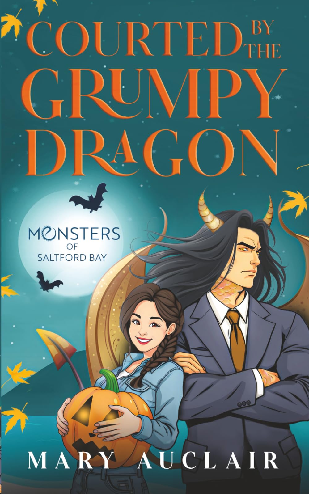 Courted By The Grumpy Dragon: A Cozy Monster Romance (Monsters of Saltford Bay) Dragons & Creatures