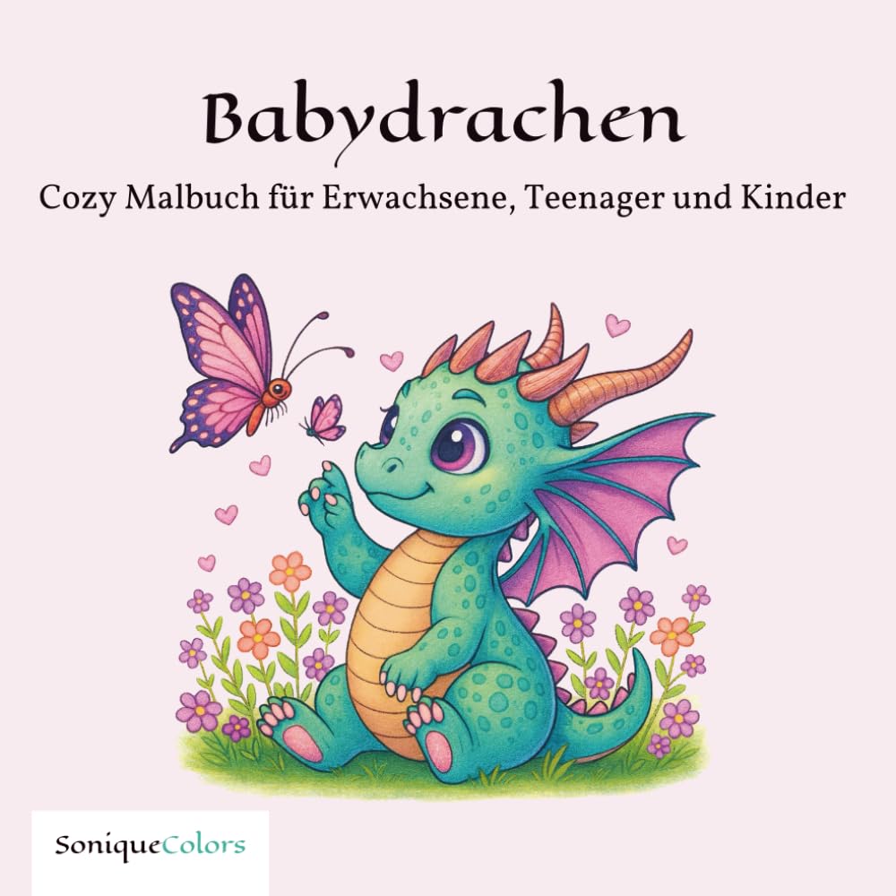 Babydrachen – Cozy Malbuch für Erwachsene, Teenager und Kinder: 50 zauberhafte Babydrachen zum Ausmalen, Entspannen und Träumen Contemporary literature Books