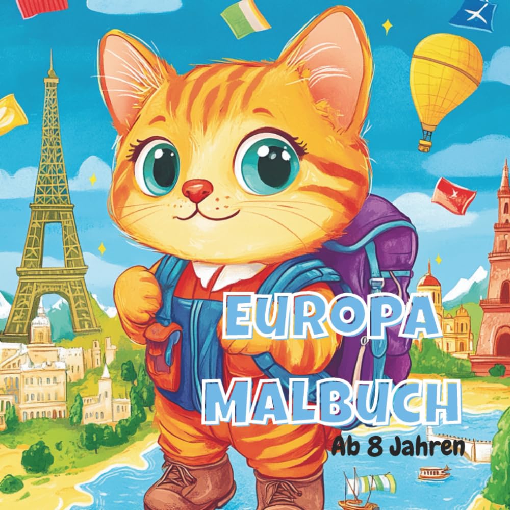 Europa Malbuch: Europa Entdecken - Malbuch für Kinder: 47 Länder zum Ausmalen mit spannenden Fakten Travel Guides