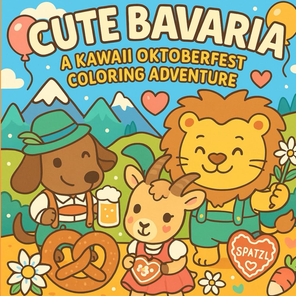 Cute Bavaria: A Kawaii Oktoberfest Coloring Adventure Manga