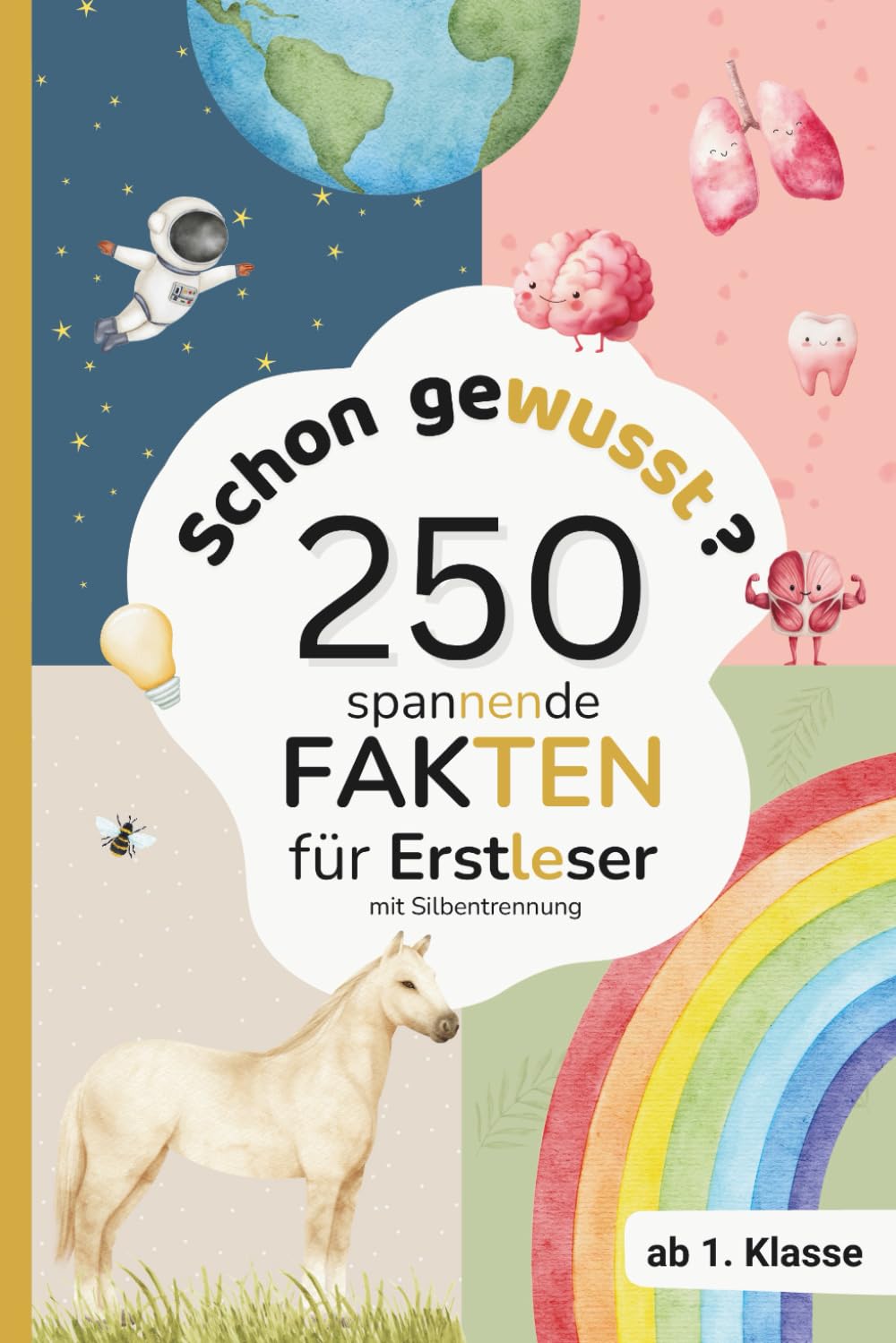Spannende Fakten für Erstleser: Silbenbuch für Kinder – mit Quiz, Rätseln & Lese-Diplom | Lesenlernen mit Spaß ab Klasse 1 für Jungen und Mädchen Contemporary literature Books