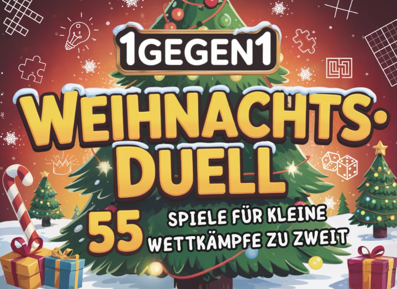 1 gegen 1 Weihnachtsduell: 55 Spiele für kleine Wettkämpfe zu zweit – Mitmach-Buch für Freunde, Paare, Geschwister & Erwachsene | Das perfekte Geschenk Arts & Music