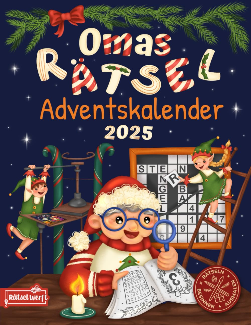 Omas Rätsel Adventskalender 2025: 24 Tage festlicher Rätselspaß für Oma mit 72 liebevoll gestalteten Rätseln in großer Schrift für eine besinnliche Adventszeit Lifestyle