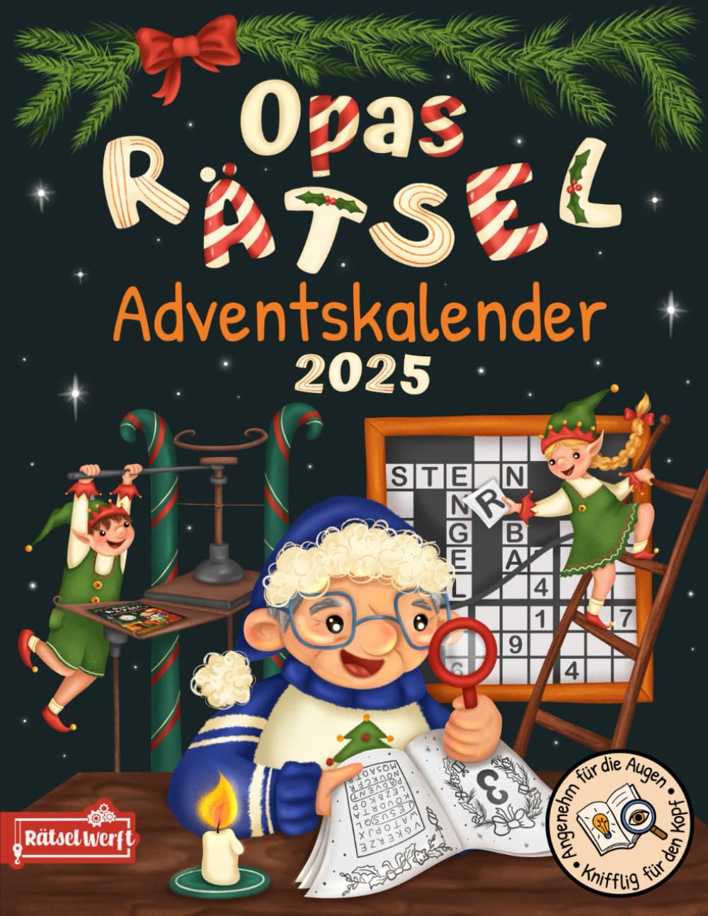 Opas Rätsel Adventskalender 2025: 24 Tage festlicher Rätselspaß für Opa mit 72 Rätseln in großer Schrift - Inkl. Sudoku, Kreuzwort- & Wortsuchrätseln Lifestyle