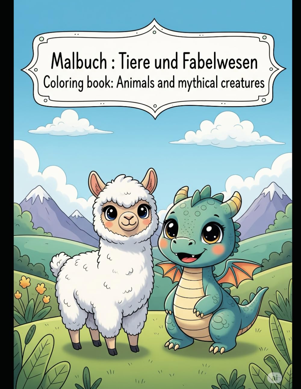 Malbuch : Tiere und Fabelwesen/Coloring book: Animals and mythical creatures Non-fiction