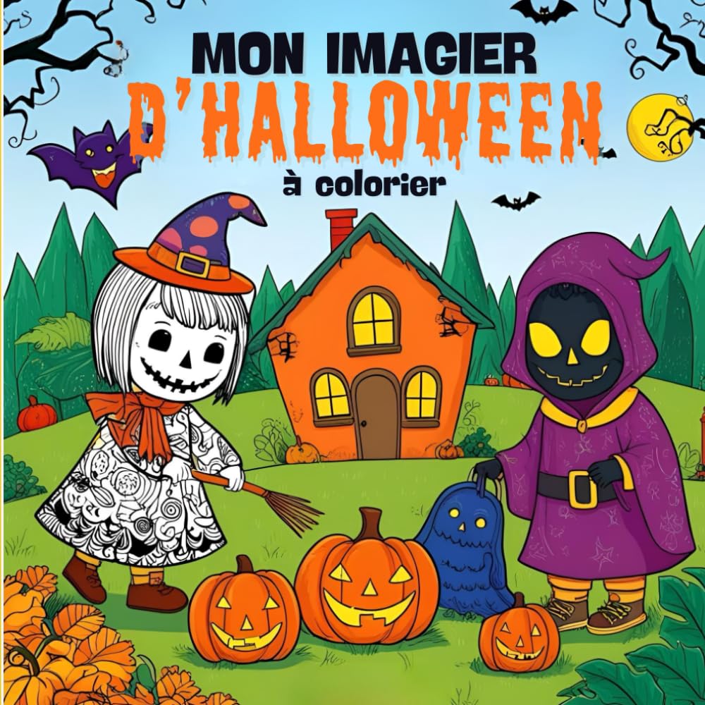 Mon imagier d'Halloween à colorier de A à Z - 26 dessins pour les 26 lettres de l'alphabet pour enfants petits et moyens et apprendre en s'amusant book
