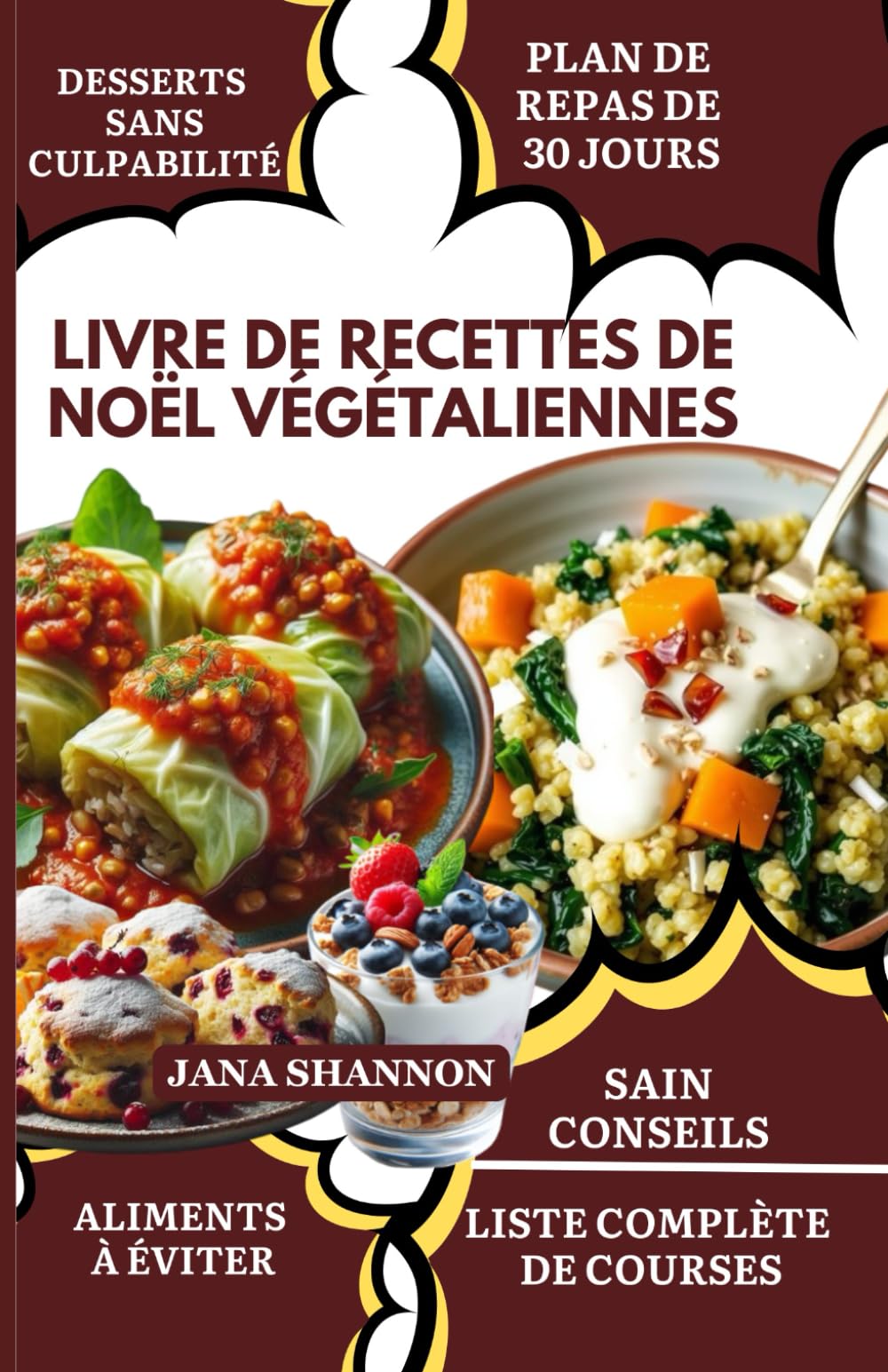 LIVRE DE RECETTES DE NOËL VÉGÉTALIENNES: Délicieuses recettes de vacances à base de plantes, faibles en gras et en sodium pour la santé intestinale, la santé cardiaque, la perte de poids et le diabète book