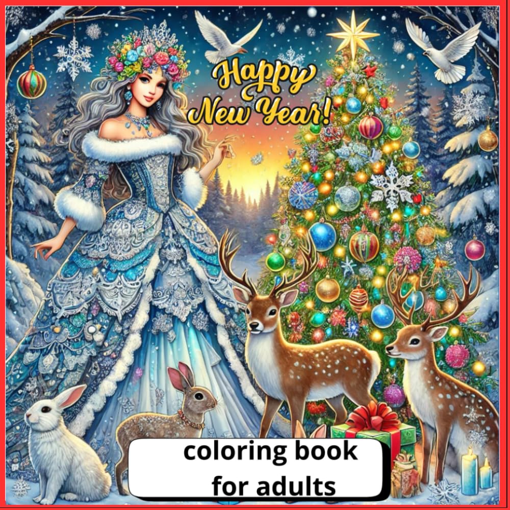 HAPPY NEW YEAR: COLORING BOOK FOR ADULTS Lifestyle