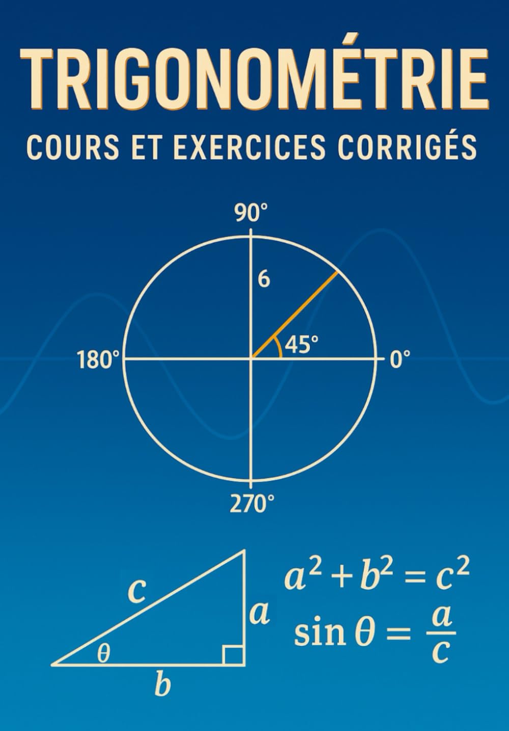 Cours et exercices corrigés de Trigonométrie , Trigonométriques: théorème de Pythagore, Cosinus , Sinus et tangente d'un angle aigu , Calcul ... inéquations trigonométriques . book