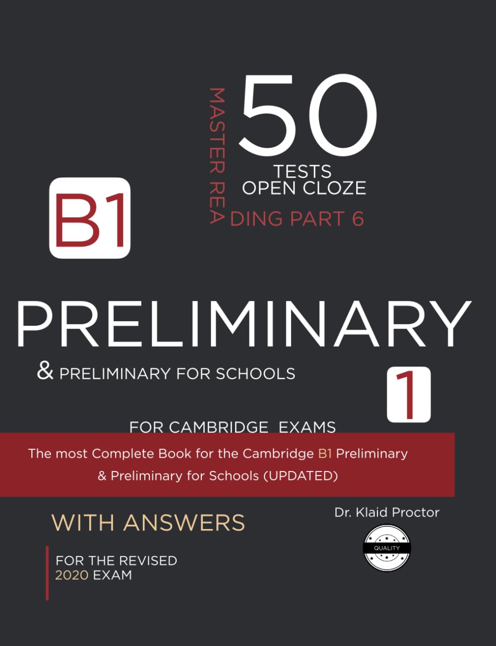 B1 PRELIMINARY Reading (Open Cloze Part 6): 50 Practice Tests for the Cambridge Exam book