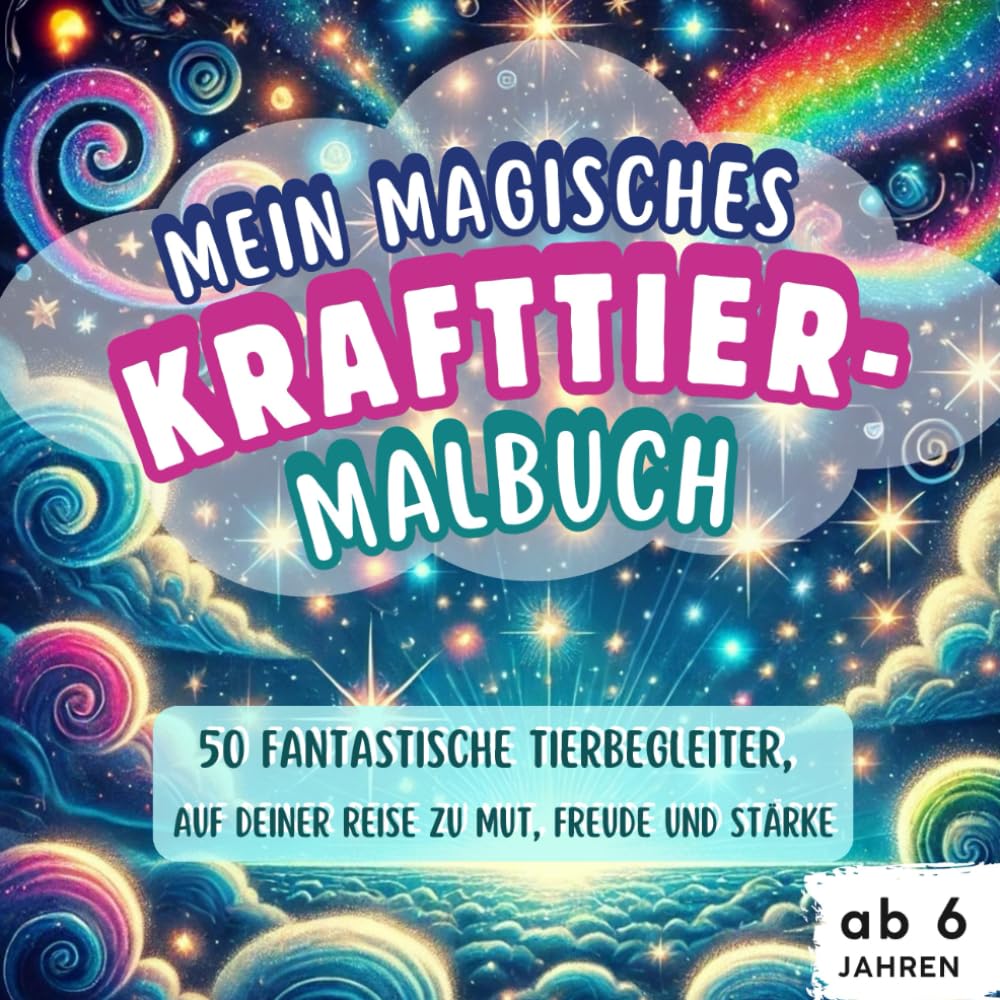 MEIN MAGISCHES KRAFTTIER-MALBUCH: 50 FANTASTISCHE TIERBEGLEITER, AUF DEINER REISE ZU MUT, FREUDE UND STÄRKE | Affirmationen für Kinder | Pädagogisch ... Kinder | Entspannungsbuch für Kinder Parents & Children