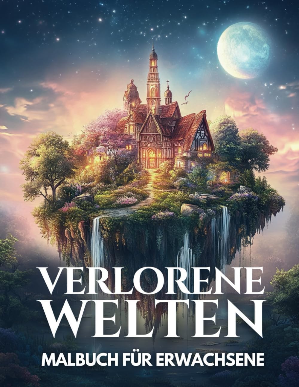 Verlorene Welten – Malbuch für Erwachsene: Entdecke vergessene Königreiche, verzauberte Wälder, verborgene Tempel und mehr - Über 50 magische Motive zum Ausmalen und Entspannen Art & Literature Books