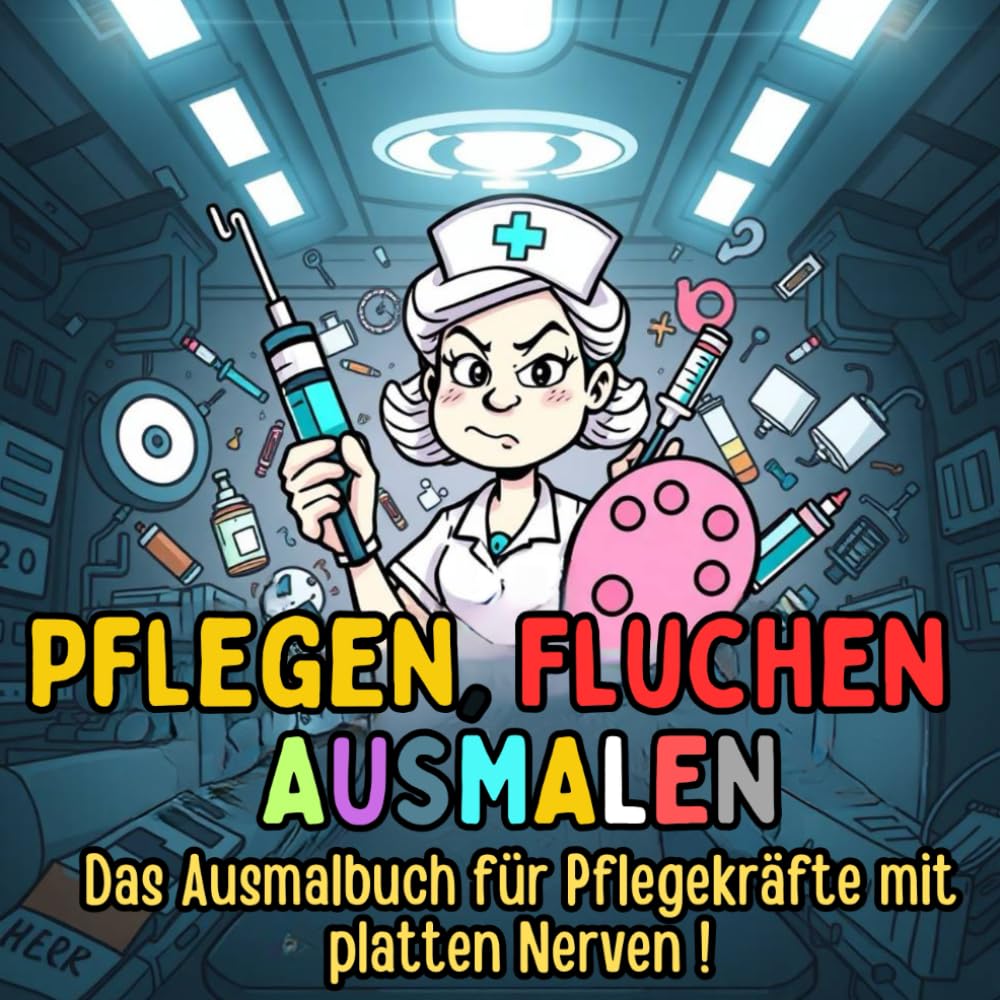 Pflegen, Fluchen, Ausmalen: Das Fluch-Malbuch für Pflegekräfte, Ärzte und Krankenhauspersonal mit platten Nerven und einem Sinn für Humor.: 50 ... Pulssenkung, zum Abreagieren und Schmunzeln. Lifestyle