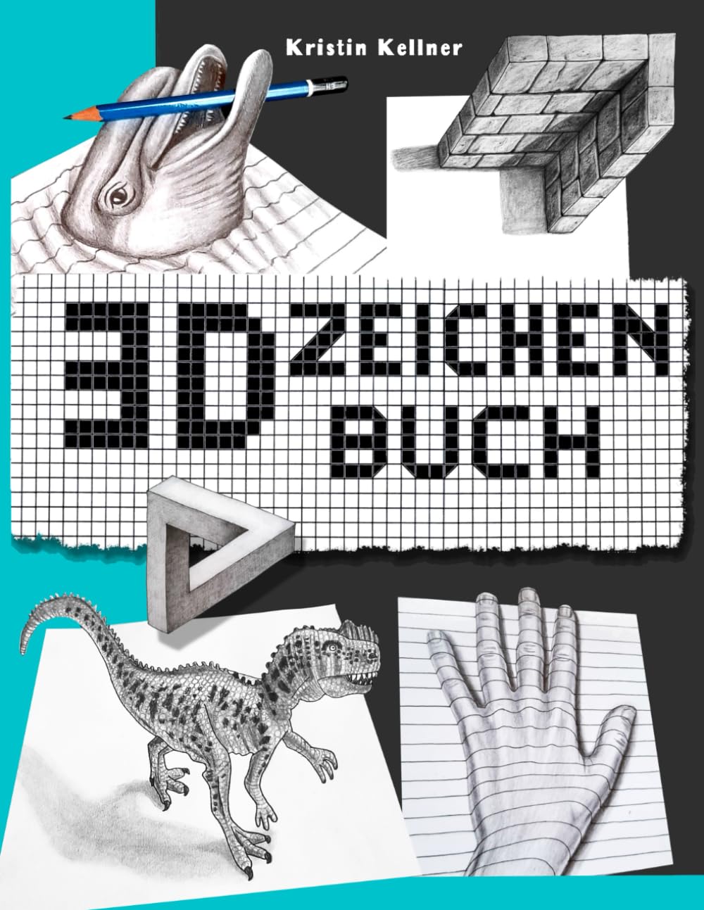 3D Zeichenbuch: Optische Täuschungen, 3D-Tiere, -Häuser und -Dinge zeichnen lernen für junge Zeichenfans Hobbies & Crafts