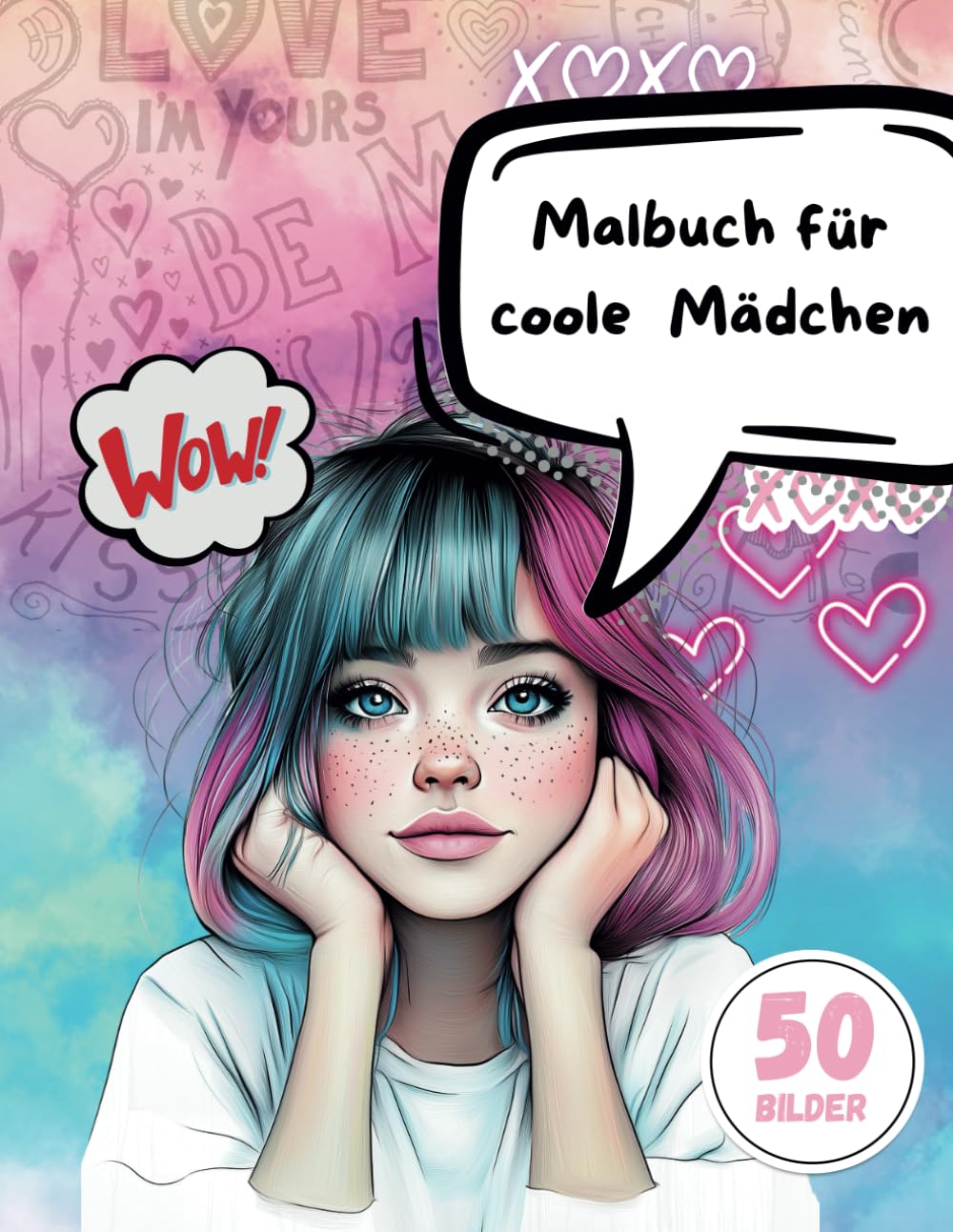 Malbuch für coole Mädchen - 50 vielseitige Motive für Mädchen und Teenager ab 10 Jahre aus den Bereichen Alltag, Mode, Fashion, Frisuren, Sport, ... für kreative Teenager. Ideal zum Entspannen Film, Art & Culture