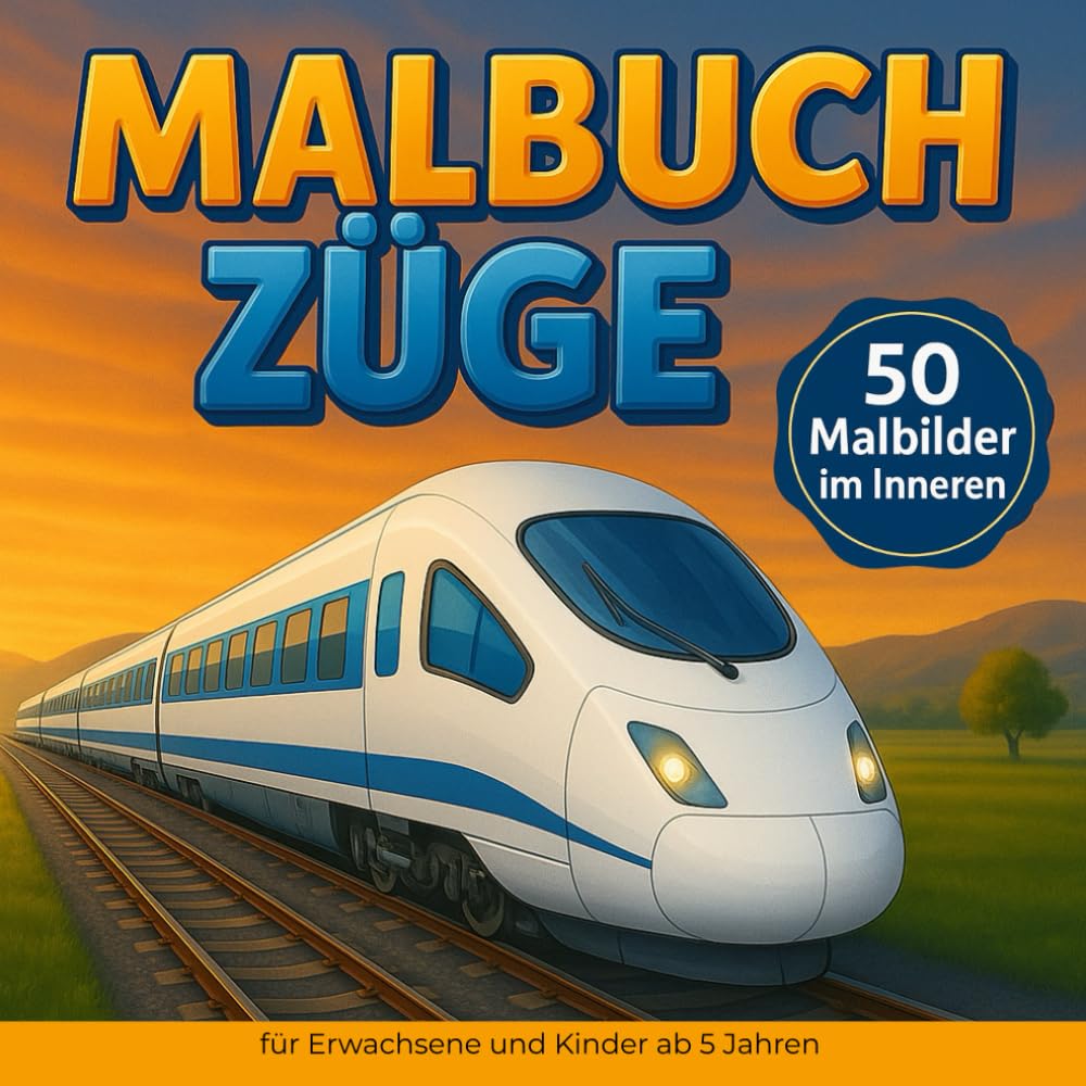 Fantastisches Malbuch über Züge – Kreativer Spaß mit modernen Lokomotiven und Eisenbahn-Abenteuern für Kinder und Erwachsene Non-fiction