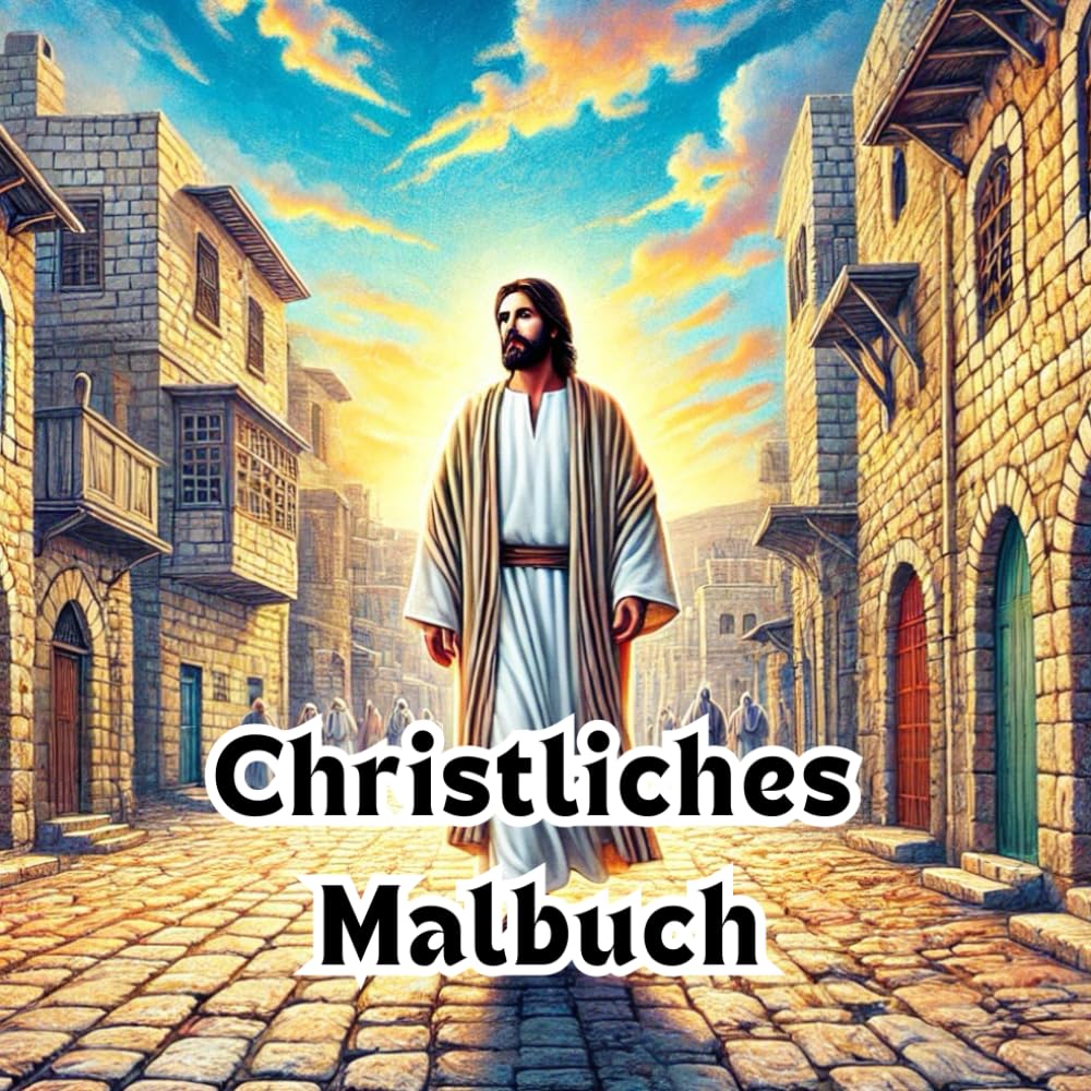 Christliches Malbuch: Christliches Malbuch für Kinder und Erwachsene, 50 Ausmalbilder mit Geschichten aus der Bibel (Christliche Malbücher) Religion & Esotericism