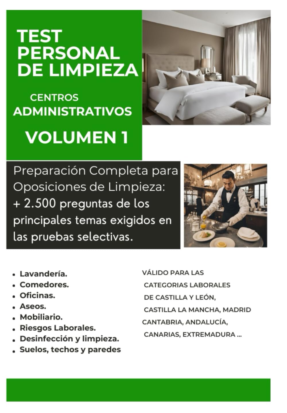 TEST PERSONAL DE LIMPIEZA EN CENTROS ADMINISTRATIVOS VOL.1 book