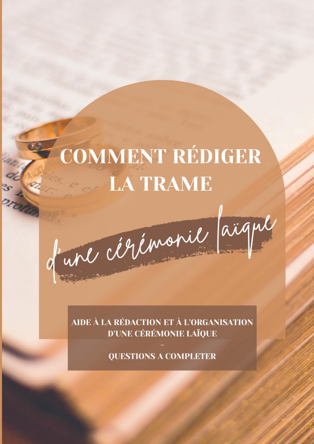 Comment rédiger la trame d'une cérémonie laïque: Aide à la rédaction et à l’organisation d’une cérémonie laïque - questions à imprimer et à compléter book