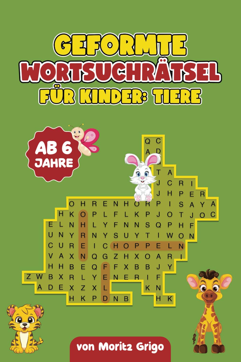 Geformte Wortsuchrätsel für Kinder: Tiere Leisure & Fun