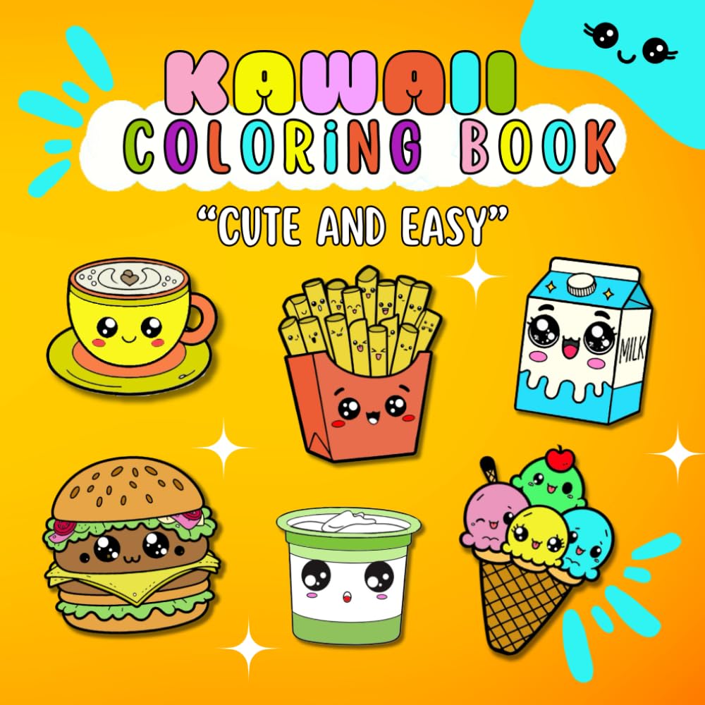 Kawaii Coloring book: Cute and easy book