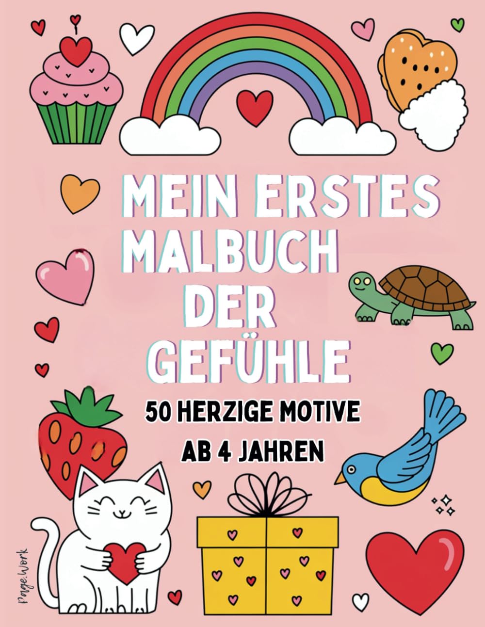 Mein erstes Malbuch der Gefühle – 50 herzige Motive ab 4 Jahren: Wunderschönes Geschenk für kleine Künstler zum Geburtstag oder Valentinstag, süße und kindgerechte Bilder book