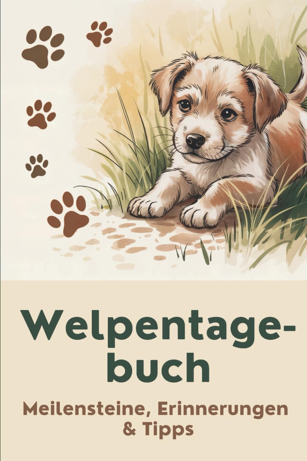 Welpentagebuch: Pfotenabdrücke fürs Leben!: - Meilensteine, Erinnerungen und Tipps für die erste Zeit mit deinem Welpen Pets