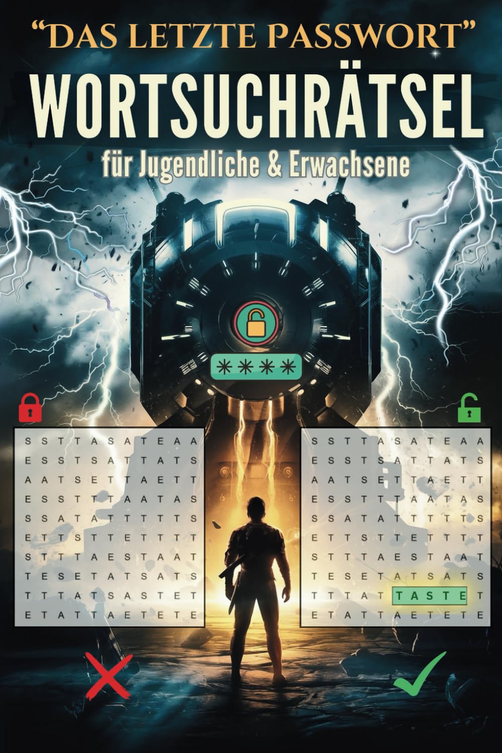 "Das letzte Passwort" – WORTSUCHRÄTSEL für Jugendliche & Erwachsene: 100.000 Buchstaben, 5 Wörter, 1 Master Passwort | Entdecke die Schlüsselwörter, löse Rätsel & stoppe den Weltuntergang! Humour & Satire