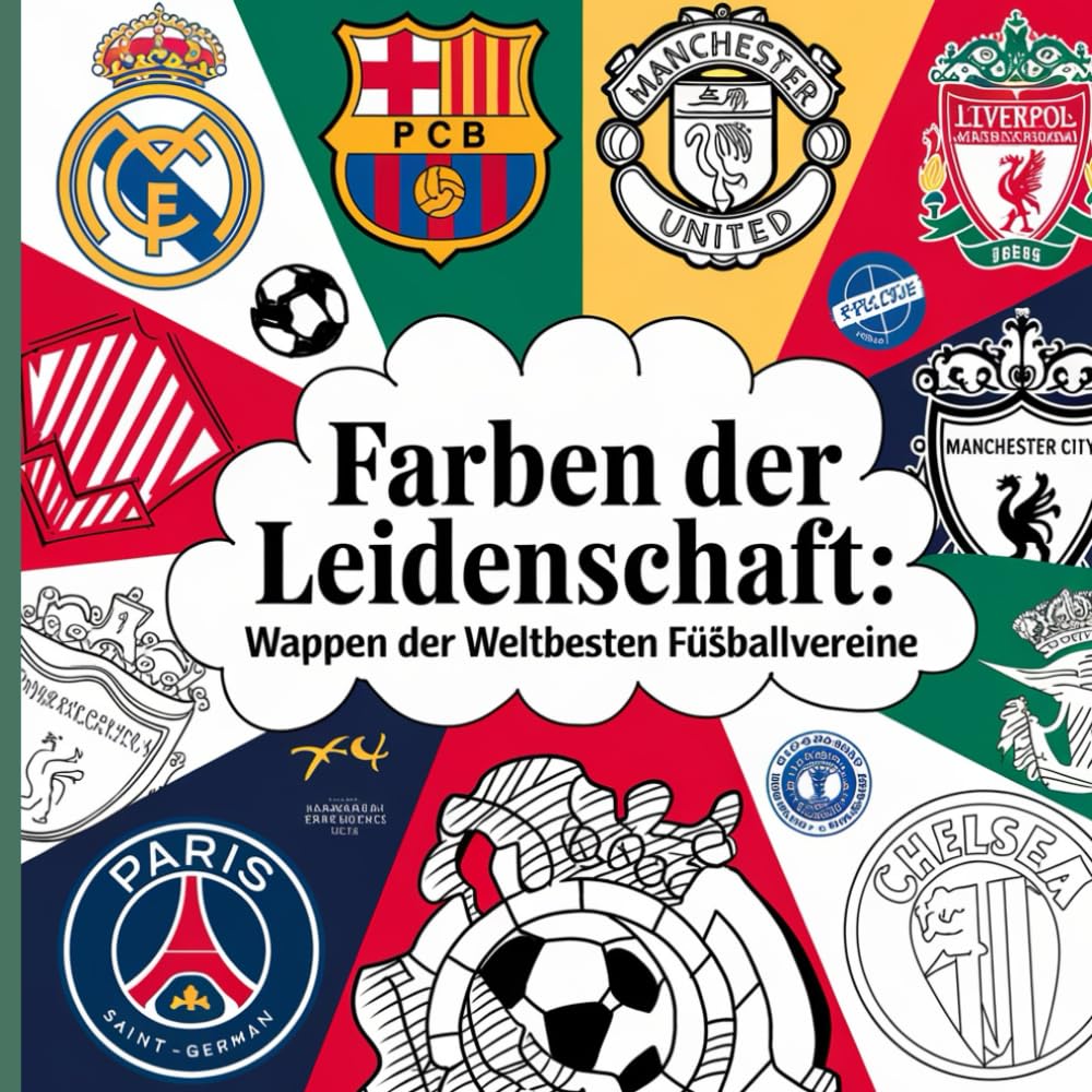 Farben der Leidenschaft: Wappen der weltbesten Fußballvereine: Tauche ein in die Welt des Fußballs mit diesem einzigartigen Malbuch, das die Wappen ... und faszinierenden Erlebnis vereint! Novels & Short Stories