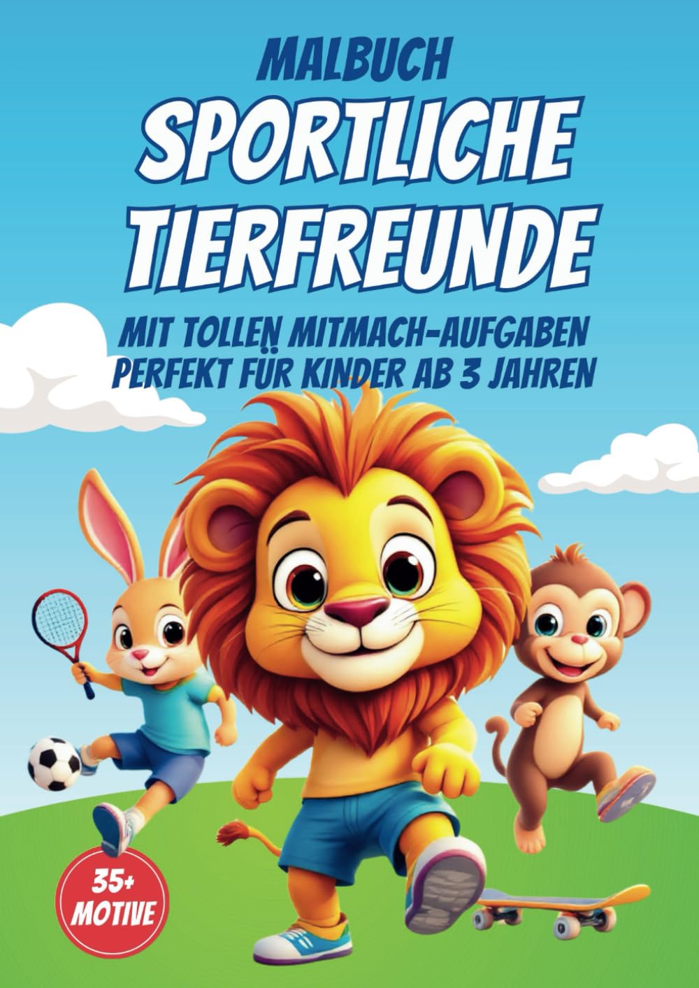 MALBUCH SPORTLICHE TIERFREUNDE - Das interaktive Malbuch für kreative Kinder ab 3 Jahren: Lustige Tiere beim Sport: Malbuch für Kinder, das ... und Lernfragen für noch mehr Spass Novels & Short Stories