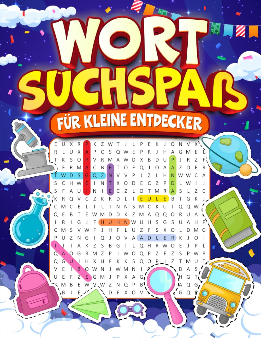 Wortsuchspaß für kleine Entdecker: 60 spannende Rätsel für Grundschulkinder im Alter von 6–10 Jahren – Spielerisch lesen und dazulernen mit ... bunten Themenwelten für Mädchen und Jungen! Leisure & Fun