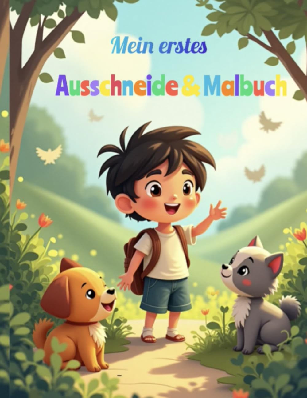 Ausschneide & Malbuch: Schneiden - Malen, Scherenführerschein, ab 3 Jahren, Frühförderung motorischer Fähigkeiten, Spielerisch lernen, Tierwelt book